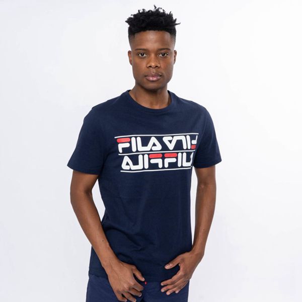 Fila Conner Men's T-Shirts - Navy,NZ 524-32914